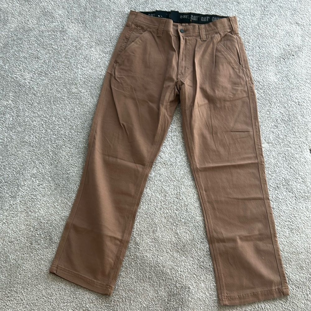CAT Caterpillar men Utility Pant Work Flex Waistband utility Brown, 32x29, NWT